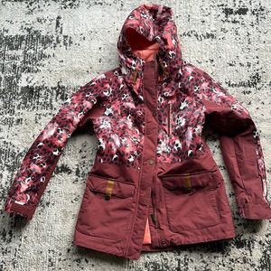 Roxy Mauve Leopard Snow Jacket